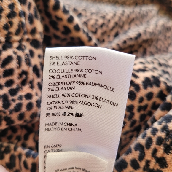 Anthropologie Kalea Corduroy Animal Print Jogger Trousers - Picture 13 of 13